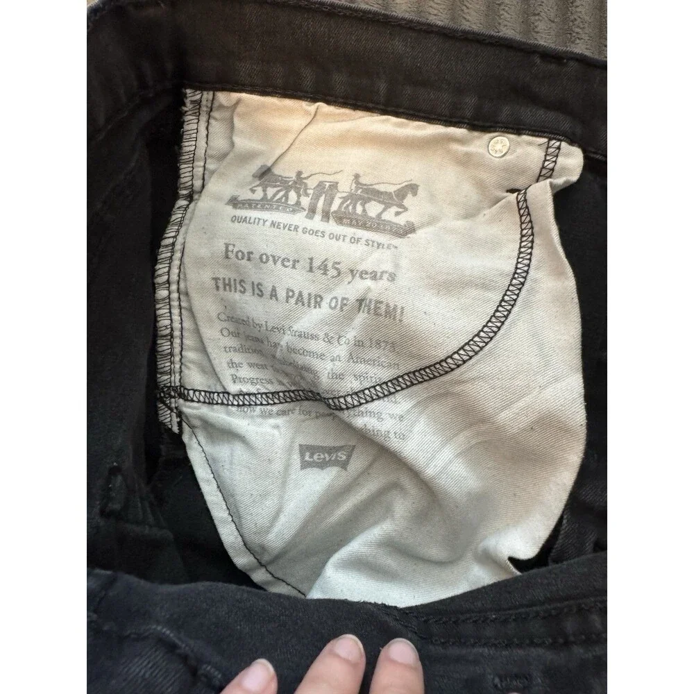 Levis 541 Mens Black Jeans 38x32
